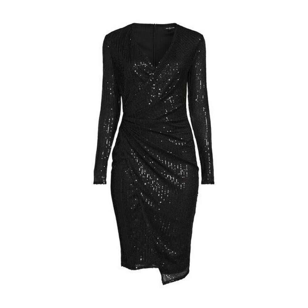 Area Stars Asymmetrical Sequin Dress Black Women's Womens Size Small